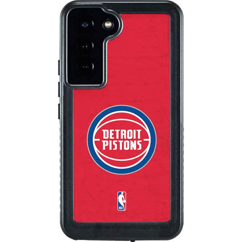 NBA Detroit Pistons Distressed Galaxy S24 Plus Waterproof Case